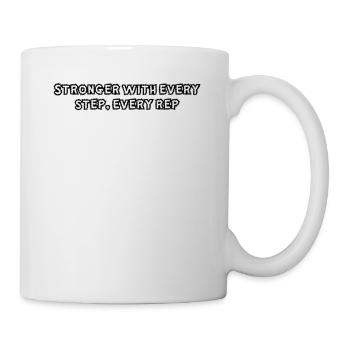 Fitness - Stronger with every step, every rep - Mug - white - Right
