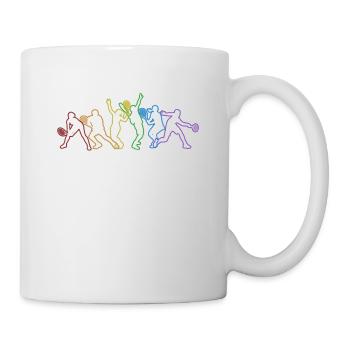 Tennis LGBT Rainbow Tennis Coach Tennis Player - Mug - white - Right