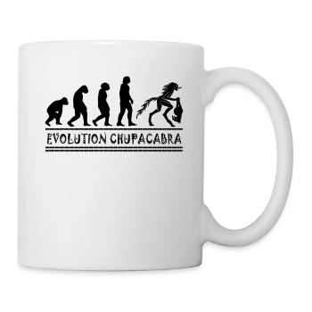 Kryptozoologen Chupacabra-Kreaturen Evolution - Tasse - Weiß - Rechts