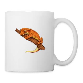 Dessin - Kronengecko - Mug blanc - blanc - Droite