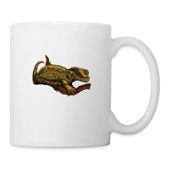 Drawing - Mute-headed Gecko - Mug - white - Right