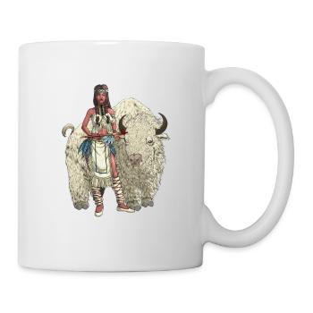 Femme buffle blanc - Mug blanc - blanc - Droite