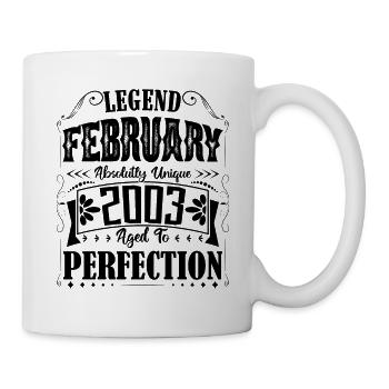 Février 2003. Cadeau d'Anniversaire février 2003. - Mug blanc - blanc - Droite