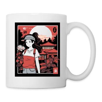 Erwachsen werden, Manga und Anime Mädchen Urlaub - Tasse - Weiß - Rechts
