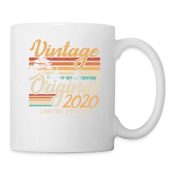 Vintage-Jubiläum Made in 2020 Retro 2020 - Tasse - Weiß - Rechts