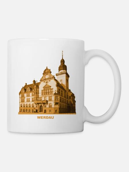 Werdau Town Hall Pleiße Saxony - Mug - white