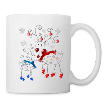 Renne avec des chaussettes - Mug blanc - blanc - Droite