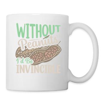 Sans les cacahuètes, je serais invincible allergique aux noix - Mug blanc - blanc - Droite