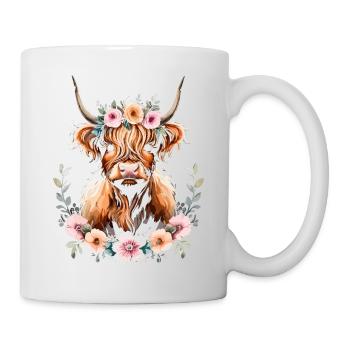 Vache écossaise des Highlands - Mug blanc - blanc - Droite