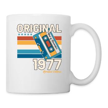 46e anniversaire Cassette décembre Vintage 1977 - Mug blanc - blanc - Droite