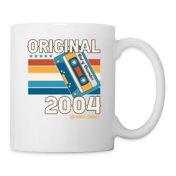 19e anniversaire Cassette Décembre Millésime 2004 - Mug blanc - blanc - Droite