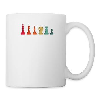 Pièces d’échecs, amateur de jeux de société, Nerd, Geek - Mug blanc - blanc - Droite