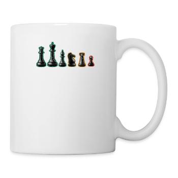 Chess pieces, board game lover, nerd, geek - Mug - white - Right