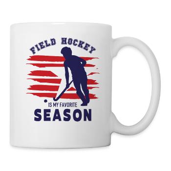 Feldhockey Ist Meine Lieblingssaison Hallenhockey - Tasse - Weiß - Rechts