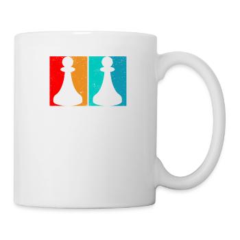 Chess Chess Pieces Pawn Player Retro Vintage - Mug - white - Right
