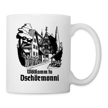 Das Dorf: Willkommen in Deutschland - Tasse - Weiß - Rechts