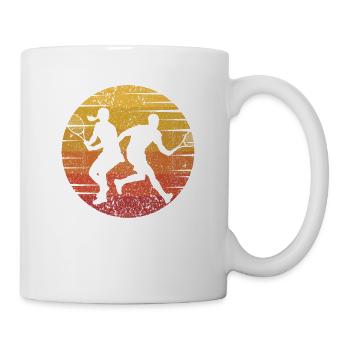 Retro Tennis Coach Tennis Player Tennis Racket - Mug - white - Right