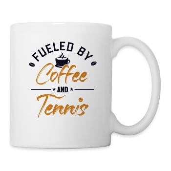 Fueled by Coffee and Tennis Tennis Rackets Tennis - Mug - white - Right