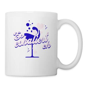 "Es eskaliert eh" Party Kostüm für Mädelsabend - Tasse - Weiß - Rechts