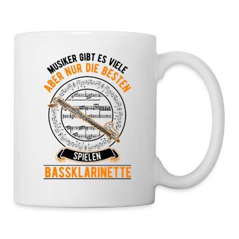 Bassklarinette Geschenk Bassklarinettist - Tasse - Weiß - Rechts