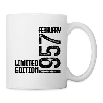 Cadeau Anniversaire Février 1957. February 1957. - Mug blanc - blanc - Droite