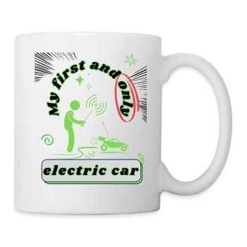 Skeptical about electric cars, EVs - Mug - white - Right