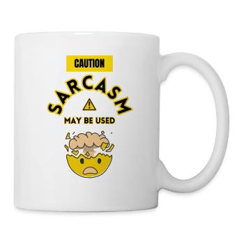 Sarkasmus kann verwendet werden Warnung - Tasse - Weiß - Rechts
