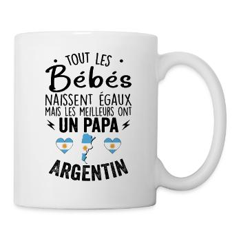 Bébés égaux meilleurs ont un papa Argentin - Mug blanc - blanc - Droite