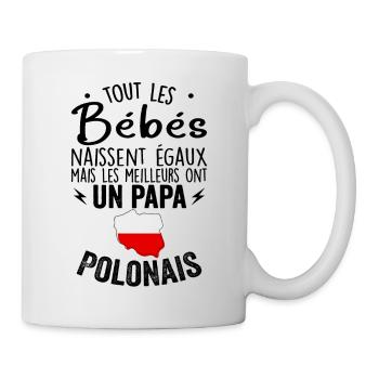 Bébés égaux meilleurs ont un papa Polonais - Mug blanc - blanc - Droite