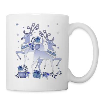 Blue Deer Christmas - Mug - white - Right