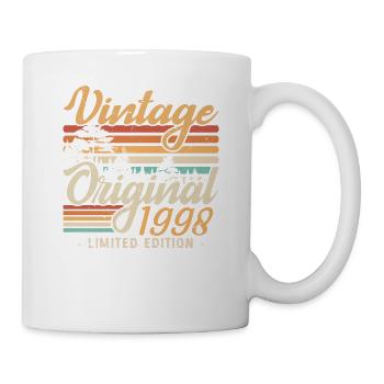 Vintage-Jubiläum Hergestellt 1998 Retro 1998 - Tasse - Weiß - Rechts