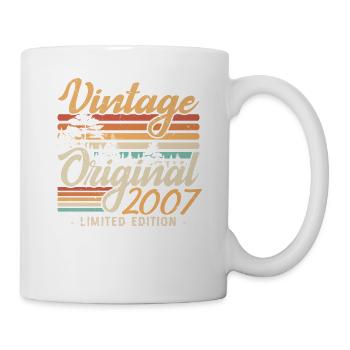 Jubiläum Jahrgang 2007 Retro 2007 - Tasse - Weiß - Rechts