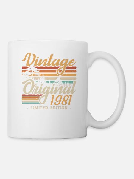 Vintage-Jubiläum Hergestellt 1981 Retro 1981 - Tasse - Weiß