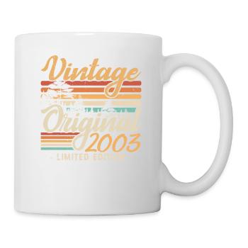Anniversaire Millésime Fabriqué en 2003 Retro 2003 - Mug blanc - blanc - Droite