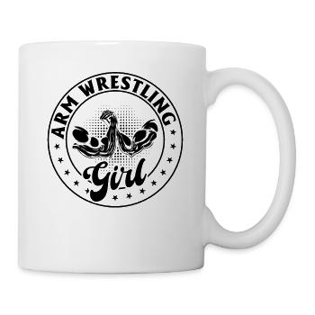 bras de fer fille bras de fer Bras de fer fille bras de fer - Mug blanc - blanc - Droite