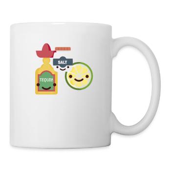 Souriant Tequila bouteille Lime _ sel meilleurs amis - Mug blanc - blanc - Droite
