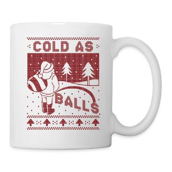 Peeing Santa Cold As Balls Xmas Funny Christmas - Mug - white - Right