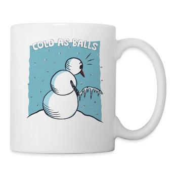 Snowman Cold As Balls Xmas Funny Christmas - Mug - white - Right