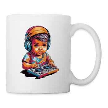 DJ drôle en tant que Baby Music Kid Mixer Party - Mug blanc - blanc - Droite