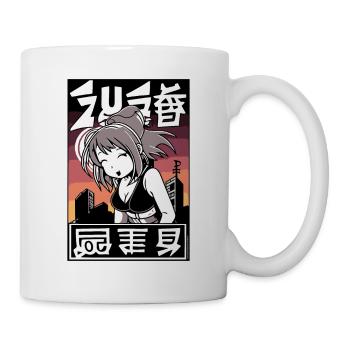 Poster: Anime-Girl, Das ergibt keinen Sinn - Tasse - Weiß - Rechts