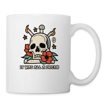 Tout n’était qu’un rêve : des crânes, des roses et des bougies - Mug blanc - blanc - Droite
