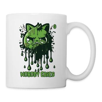 Nobody Cares: Paint Dripping Cat - Mug - white - Right