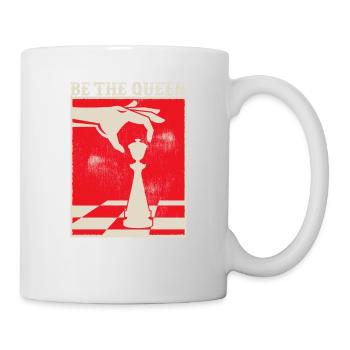 Sei die Königin Schachspieler Lustiges Brettspiel - Tasse - Weiß - Rechts