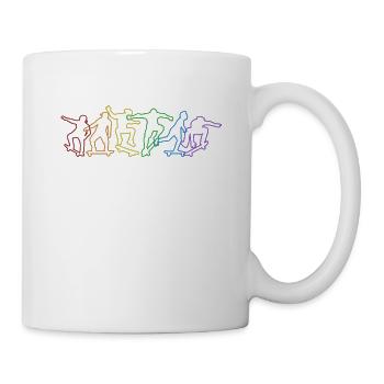 Skateboard LGBT Rainbow Skatergirl Skaterboy - Tasse - Weiß - Rechts