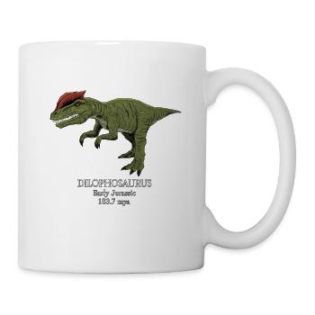 Realistische Zeichnung des Dilophosaurus - Tasse - Weiß - Rechts
