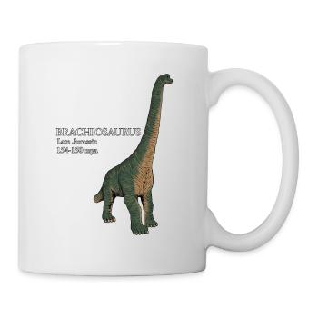 Realistic drawing of the Brachiosaurus - Mug - white - Right