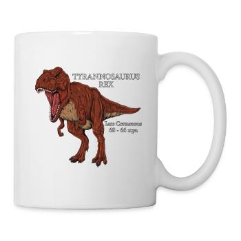 Realistische Zeichnung des Tyrannosaurus Rex - Tasse - Weiß - Rechts