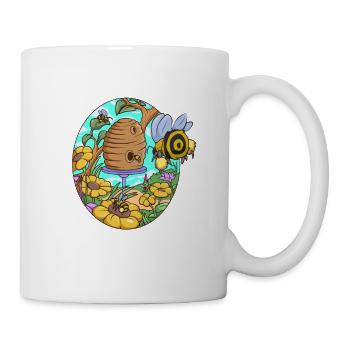Les abeilles à la ruche - Beecore - Mug blanc - blanc - Droite