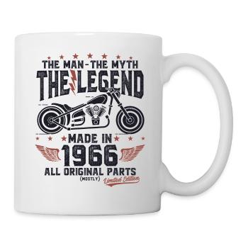 1966 Vintage homme mythe légende moto - Mug blanc - blanc - Droite