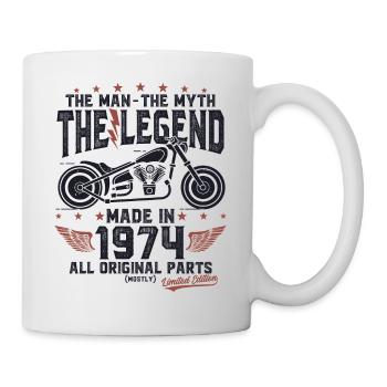 1974 Vintage Homme Mythe Légende Moto - Mug blanc - blanc - Droite